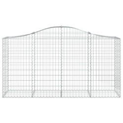 Paniers à gabions arqués 6 pcs 200x50x100/120 cm fer galvanisé 556255556255