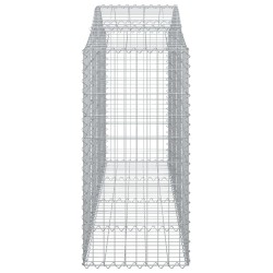 Paniers à gabions arqués 6 pcs 200x50x100/120 cm fer galvanisé 556255556255