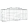 Paniers à gabions arqués 6 pcs 200x50x80/100 cm Fer galvanisé 556256556256