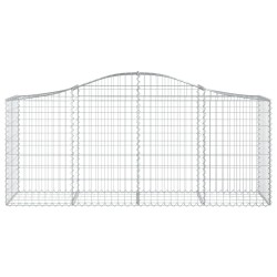Paniers à gabions arqués 6 pcs 200x50x80/100 cm Fer galvanisé 556256556256