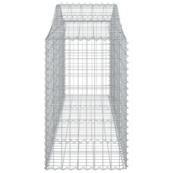 Paniers à gabions arqués 6 pcs 200x50x80/100 cm Fer galvanisé 556256556256