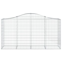 Paniers à gabions arqués 5 pcs 200x50x100/120 cm fer galvanisé 556257556257