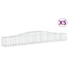 Paniers à gabions arqués 5 pcs 400x50x40/60 cm Fer galvanisé 556258556258