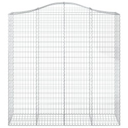 Paniers à gabions arqués 3 pcs 200x50x200/220 cm Fer galvanisé 556259556259