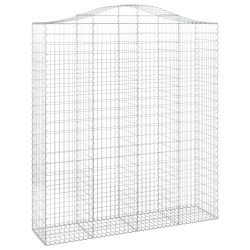 Paniers à gabions arqués 3 pcs 200x50x220/240 cm Fer galvanisé 556260556260