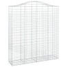 Paniers à gabions arqués 3 pcs 200x50x220/240 cm Fer galvanisé 556260556260