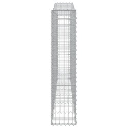 Paniers à gabions arqués 2 pcs 400x30x140/160 cm Fer galvanisé 556261556261