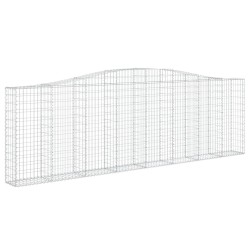Paniers à gabions arqués 3 pcs 400x30x120/140 cm Fer galvanisé 556262556262