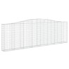 Paniers à gabions arqués 3 pcs 400x30x120/140 cm Fer galvanisé 556262556262