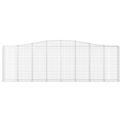 Paniers à gabions arqués 3 pcs 400x30x120/140 cm Fer galvanisé 556262556262