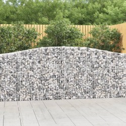 Paniers à gabions arqués 3 pcs 400x30x100/120 cm Fer galvanisé 556263556263