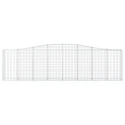Paniers à gabions arqués 3 pcs 400x30x100/120 cm Fer galvanisé 556263556263