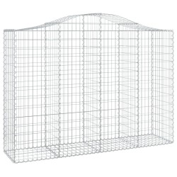 Paniers à gabions arqués 4 pcs 200x50x140/160 cm Fer galvanisé 556264556264
