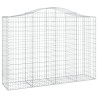 Paniers à gabions arqués 4 pcs 200x50x140/160 cm Fer galvanisé 556264556264