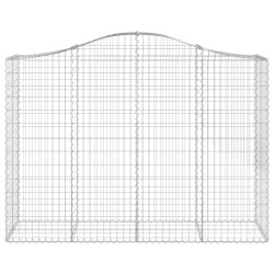 Paniers à gabions arqués 4 pcs 200x50x140/160 cm Fer galvanisé 556264556264