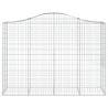 Paniers à gabions arqués 4 pcs 200x50x140/160 cm Fer galvanisé 556264556264