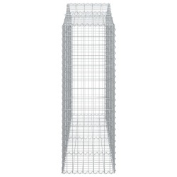 Paniers à gabions arqués 4 pcs 200x50x140/160 cm Fer galvanisé 556264556264