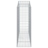 Paniers à gabions arqués 4 pcs 200x50x140/160 cm Fer galvanisé 556264556264