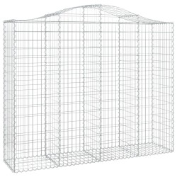 Paniers à gabions arqués 4 pcs 200x50x160/180 cm Fer galvanisé 556265556265