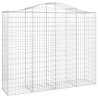 Paniers à gabions arqués 4 pcs 200x50x160/180 cm Fer galvanisé 556265556265