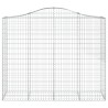 Paniers à gabions arqués 4 pcs 200x50x160/180 cm Fer galvanisé 556265556265