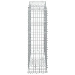 Paniers à gabions arqués 4 pcs 200x50x160/180 cm Fer galvanisé 556265556265