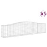 Paniers à gabions arqués 3 pcs 400x50x80/100 cm Fer galvanisé 556267556267