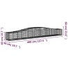 Paniers à gabions arqués 4 pcs 400x50x40/60 cm Fer galvanisé 556268556268
