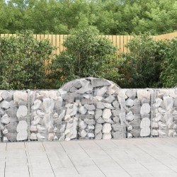 Paniers à gabions arqués 8 pcs 200x30x80/100 cm Fer galvanisé 556269556269