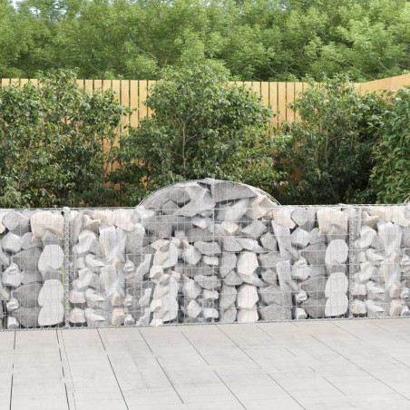 Paniers à gabions arqués 8 pcs 200x30x80/100 cm Fer galvanisé 556269556269