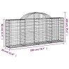 Paniers à gabions arqués 8 pcs 200x30x80/100 cm Fer galvanisé 556269556269