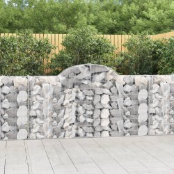 Paniers à gabions arqués 6 pcs 200x30x100/120 cm Fer galvanisé 556270556270