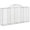 Paniers à gabions arqués 6 pcs 200x30x100/120 cm Fer galvanisé 556270556270