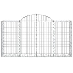Paniers à gabions arqués 6 pcs 200x30x100/120 cm Fer galvanisé 556270556270