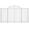Paniers à gabions arqués 6 pcs 200x30x100/120 cm Fer galvanisé 556270556270