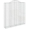 Paniers à gabions arqués 2 pcs 200x30x200/220 cm fer galvanisé 556271556271
