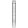 Paniers à gabions arqués 2 pcs 200x30x200/220 cm fer galvanisé 556271556271