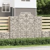 Paniers à gabions arqués 2 pcs 200x30x160/180 cm Fer galvanisé 556275556275