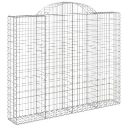 Paniers à gabions arqués 2 pcs 200x30x160/180 cm Fer galvanisé 556275556275