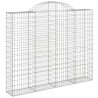 Paniers à gabions arqués 2 pcs 200x30x160/180 cm Fer galvanisé 556275556275