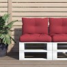 Coussins de palette lot de 2 rouge bordeaux tissu 556276556276