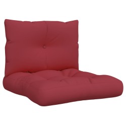 Coussins de palette lot de 2 rouge bordeaux tissu 556276556276