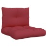 Coussins de palette lot de 2 rouge bordeaux tissu 556276556276