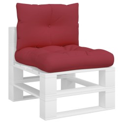 Coussins de palette lot de 2 rouge bordeaux tissu 556276556276