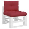 Coussins de palette lot de 2 rouge bordeaux tissu 556276556276