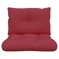 Coussins de palette lot de 2 rouge bordeaux tissu 556276556276