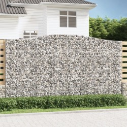 Paniers à gabions arqués 2 pcs 400x30x220/240 cm Fer galvanisé 556278556278