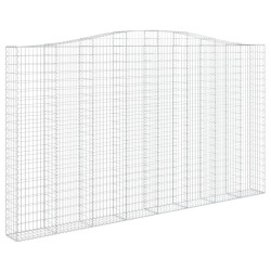 Paniers à gabions arqués 2 pcs 400x30x220/240 cm Fer galvanisé 556278556278