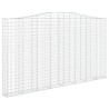 Paniers à gabions arqués 2 pcs 400x30x220/240 cm Fer galvanisé 556278556278