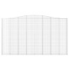 Paniers à gabions arqués 2 pcs 400x30x220/240 cm Fer galvanisé 556278556278
